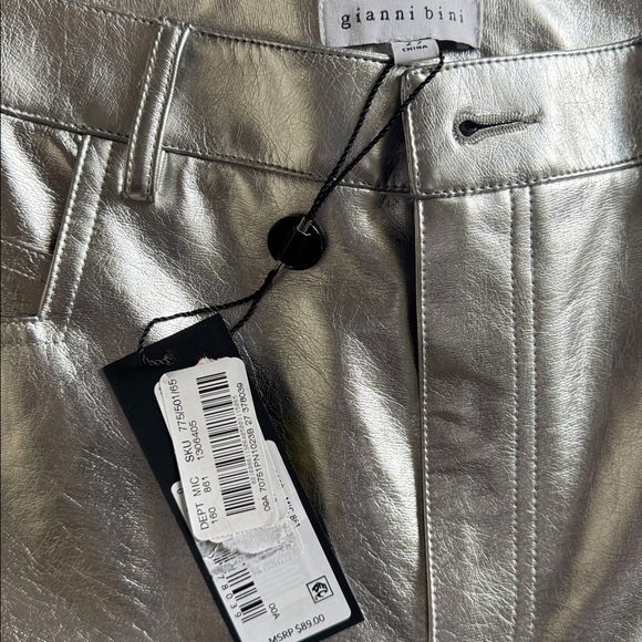 Gianni Bini Metallic Silver Pants - Picture 2 of 5
